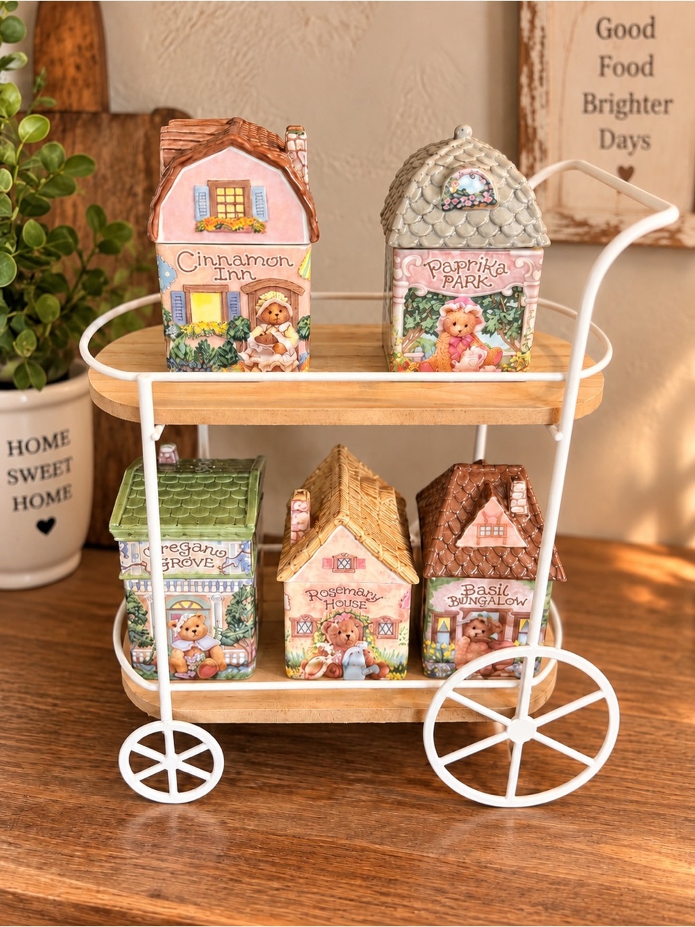 Cherished Teddies Spice Jars - set of 5 Rare!